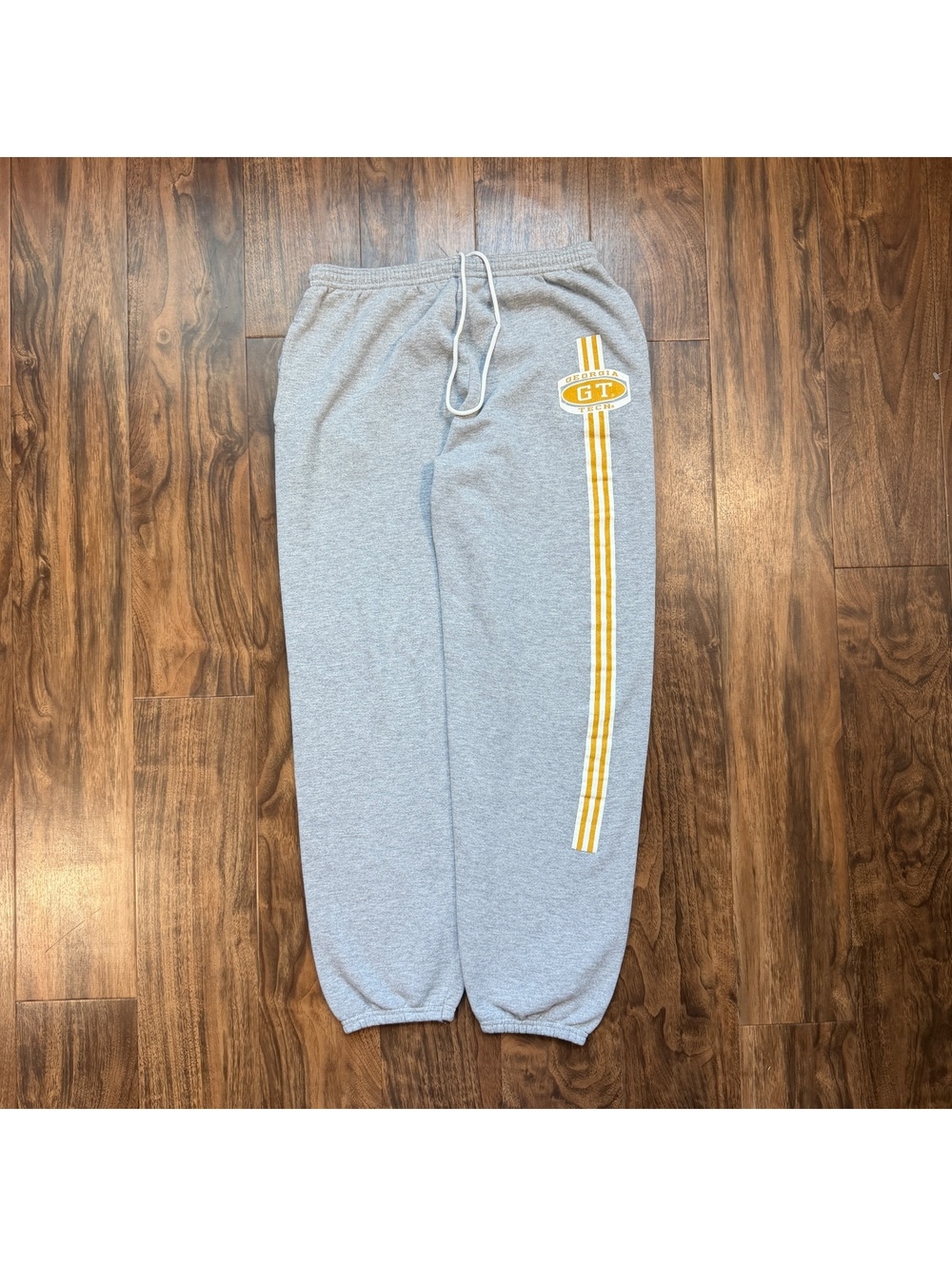 Vintage 90s Georgia Tech JanSport Sweatpants Side Stripe L Grey NCAA Joggers